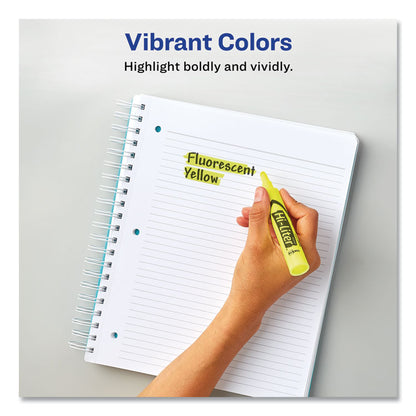 HI-LITER Desk-Style Highlighter Value Pack, Fluorescent Yellow Ink, Chisel Tip, Yellow/Black Barrel, 36/Box