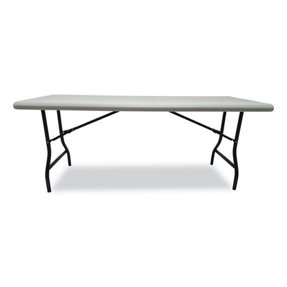 IndestrucTable Industrial Folding Table, Rectangular, 72" x 30" x 29", Platinum