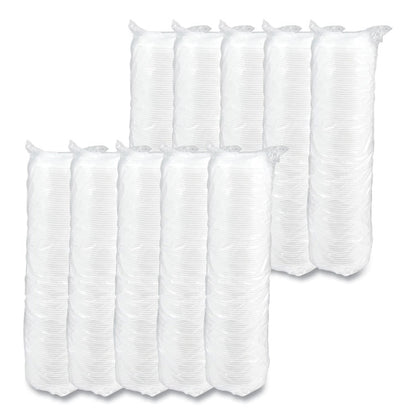 Optima Reclosable Lid, Fits 12 oz to 24 oz Hot Cups, Plastic, White, 100/Pack, 10 Packs/Carton