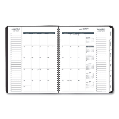 Triple View Weekly Vertical-Column Format Appointment Book, 11 x 8.25, Black Cover, 12-Month (Jan to Dec): 2026