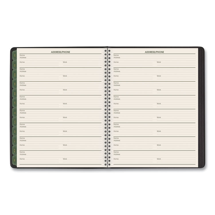 Recycled Weekly Vertical-Column Format Appointment Book, 8.75 x 7, Black Cover, 12-Month (Jan to Dec): 2026