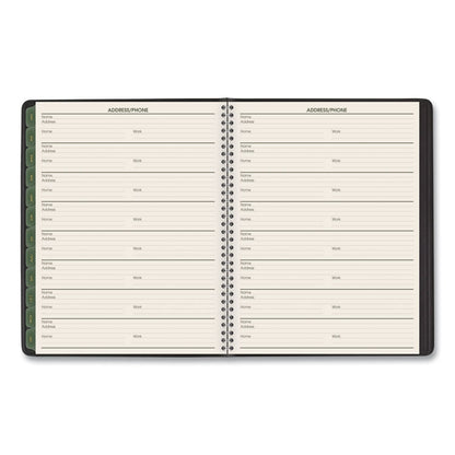 Recycled Weekly Vertical-Column Format Appointment Book, 8.75 x 7, Black Cover, 12-Month (Jan to Dec): 2026