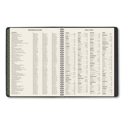 Recycled Weekly Vertical-Column Format Appointment Book, 8.75 x 7, Black Cover, 12-Month (Jan to Dec): 2026