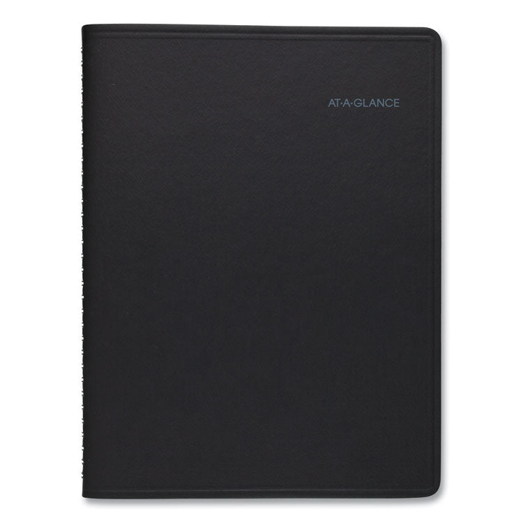 QuickNotes Weekly/Monthly Planner, 10 x 8, Black Cover, 12-Month (July to June): 2025 to 2026