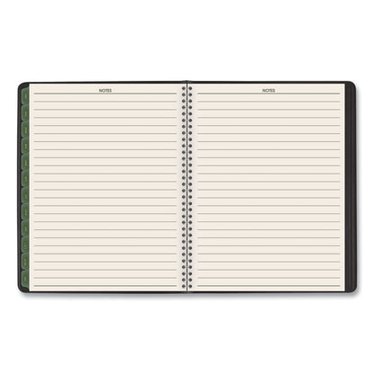Recycled Weekly Vertical-Column Format Appointment Book, 8.75 x 7, Black Cover, 12-Month (Jan to Dec): 2026