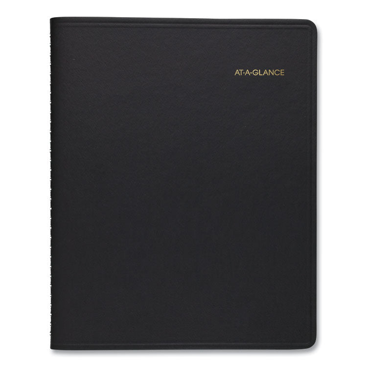Triple View Weekly Vertical-Column Format Appointment Book, 11 x 8.25, Black Cover, 12-Month (Jan to Dec): 2026