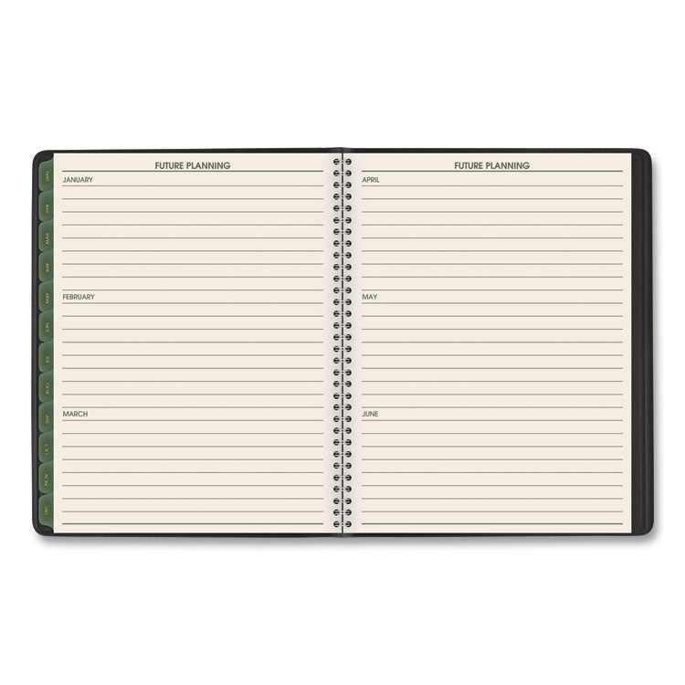 Recycled Weekly Vertical-Column Format Appointment Book, 8.75 x 7, Black Cover, 12-Month (Jan to Dec): 2026
