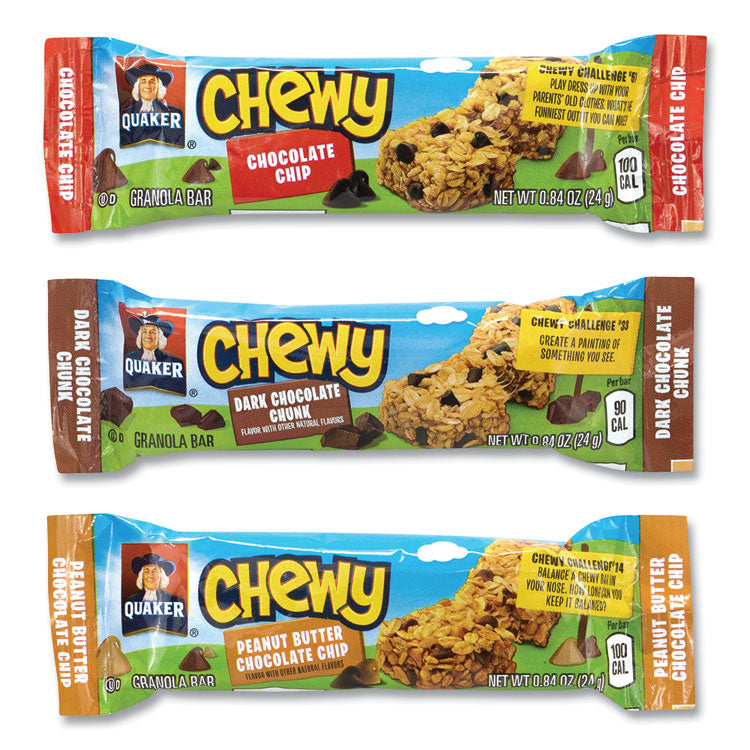Granola Bars, Chewy Chocolate Chip, 0.84 oz Bar, 60 Bars/Box