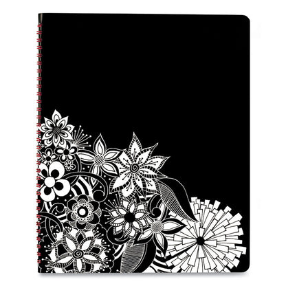 Floradoodle Weekly/Monthly Professional Planner, Floral Artwork, 11 x 8.5, Black/White Cover, 12-Month (Jan-Dec): 2026