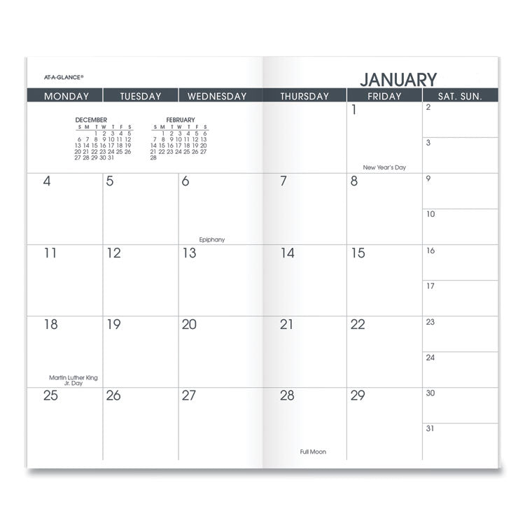 Pocket Size Monthly Planner Refill, 6 x 3.5, White Sheets, 12-Month (Jan to Dec): 2026