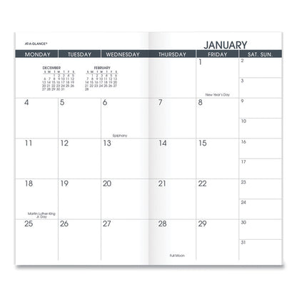 Pocket Size Monthly Planner Refill, 6 x 3.5, White Sheets, 12-Month (Jan to Dec): 2026