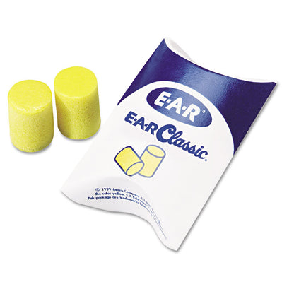 E-A-RClassic Earplugs in Pillow Paks, 29 dB NRR, One Size Fits Most, Yellow Cylindrical Plugs, 200 Pairs/Box
