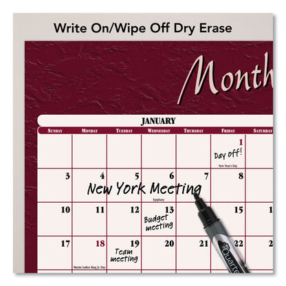Reversible Horizontal Erasable Wall Planner, 48 x 32, Assorted Sheet Colors, 12-Month (Jan to Dec): 2026