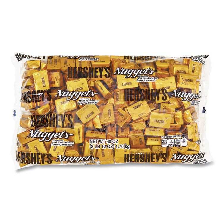 Nuggets, Bulk Pack, Milk Chocolate with Toffee and Almonds, 60 oz Bag