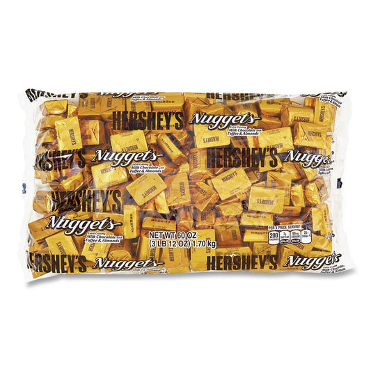 Nuggets, Bulk Pack, Milk Chocolate with Toffee and Almonds, 60 oz Bag