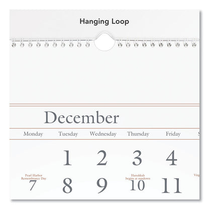 Three-Month Reference Wall Calendar, 12 x 27, White Sheets, 14-Month: Dec 2025 to Feb 2027