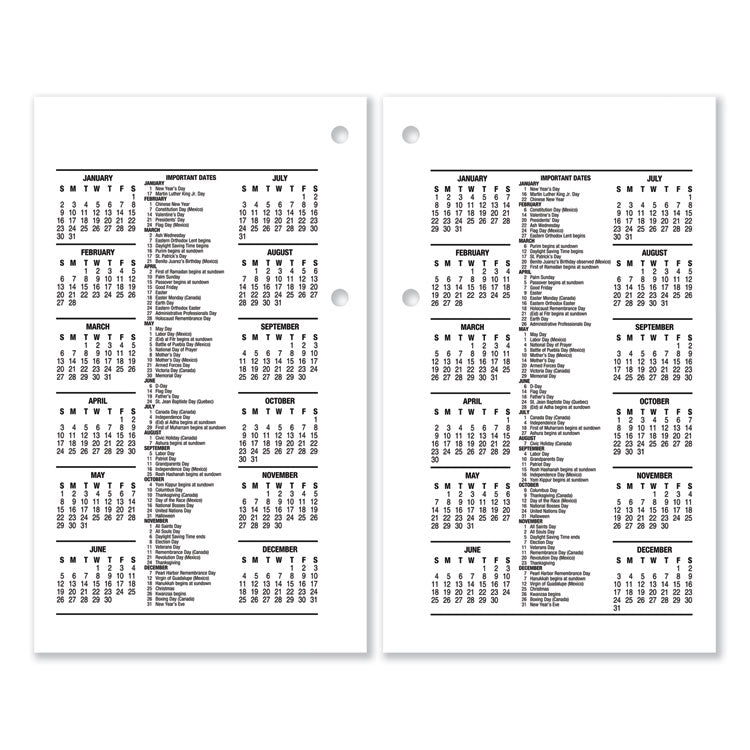 Desk Calendar Refill, 3.5 x 6, White Sheets, 12-Month (Jan to Dec): 2026