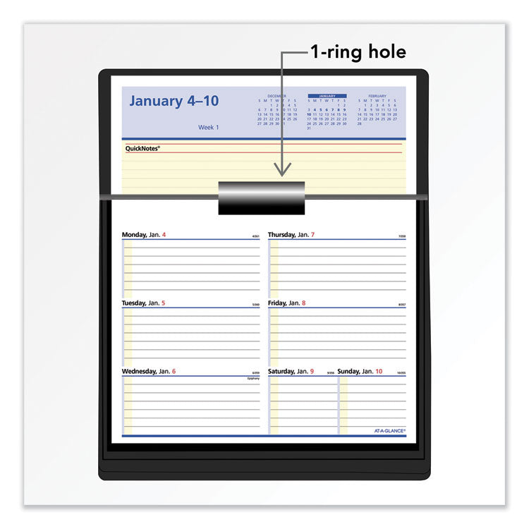 Flip-A-Week Desk Calendar Refill with QuickNotes, 7 x 6, White Sheets, 12-Month (Jan to Dec): 2026