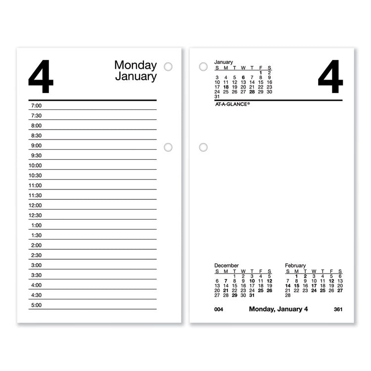Desk Calendar Recycled Refill, 3.5 x 6, White Sheets, 12-Month (Jan to Dec): 2026