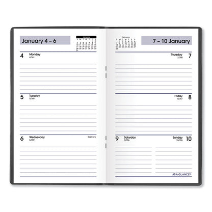 DayMinder Weekly Pocket Planner, 6 x 3.5, Black Cover, 12-Month (Jan to Dec): 2026