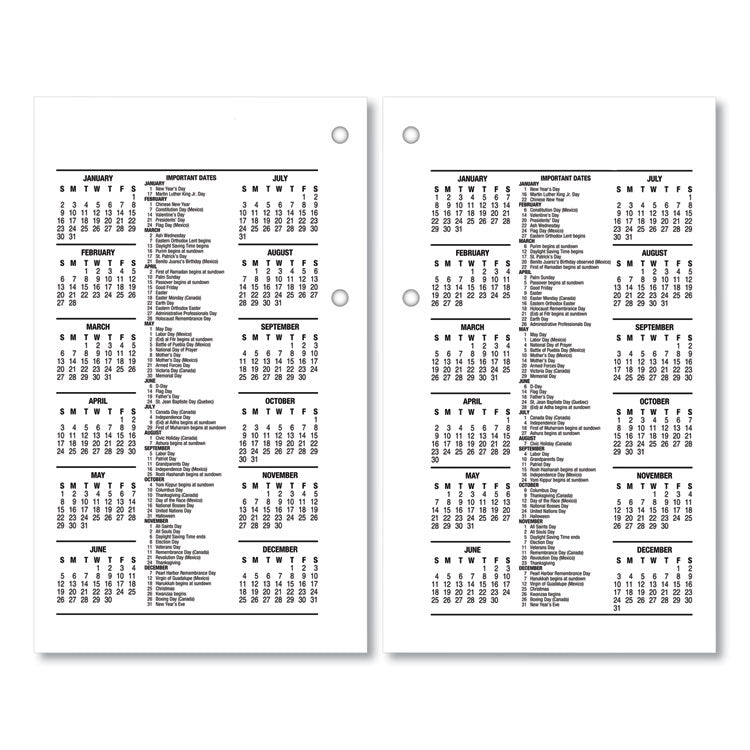 Desk Calendar Recycled Refill, 3.5 x 6, White Sheets, 12-Month (Jan to Dec): 2026