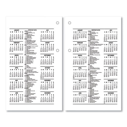 Desk Calendar Recycled Refill, 3.5 x 6, White Sheets, 12-Month (Jan to Dec): 2026