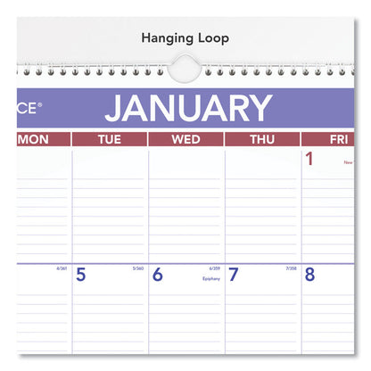 Erasable Wall Calendar, 15.5 x 22.75, White Sheets, 12-Month (Jan to Dec): 2026