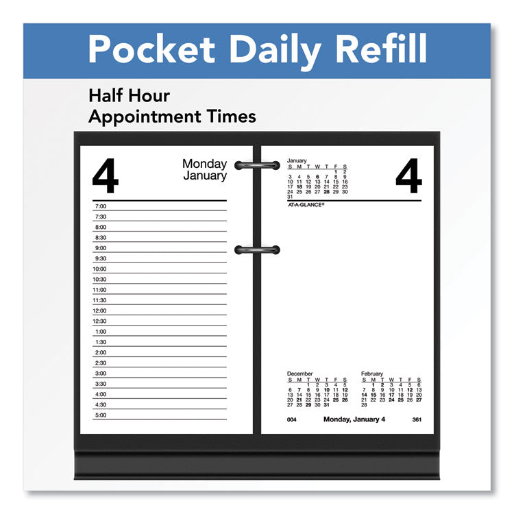 Desk Calendar Refill, 3.5 x 6, White Sheets, 12-Month (Jan to Dec): 2026