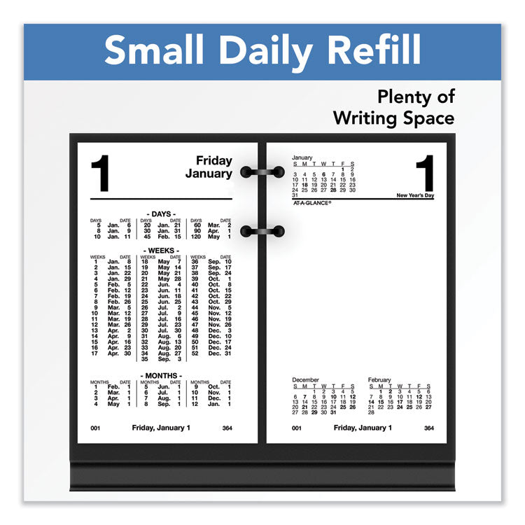 Financial Desk Calendar Refill, 3.5 x 6, White Sheets, 12-Month (Jan to Dec): 2026