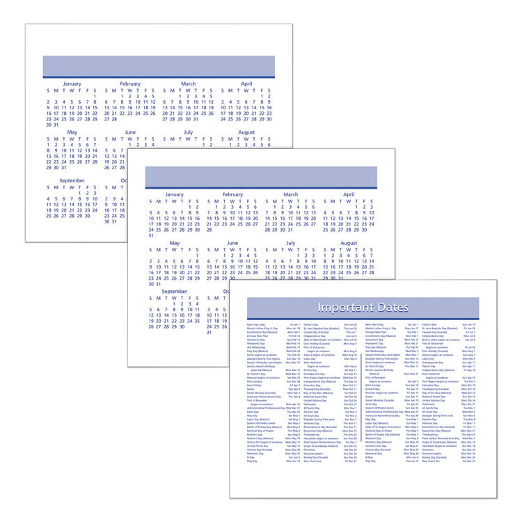Flip-A-Week Desk Calendar Refill with QuickNotes, 7 x 6, White Sheets, 12-Month (Jan to Dec): 2026