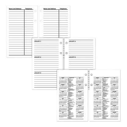 Financial Desk Calendar Refill, 3.5 x 6, White Sheets, 12-Month (Jan to Dec): 2026