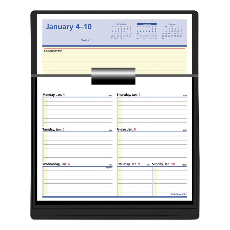 Flip-A-Week Desk Calendar Refill with QuickNotes, 7 x 6, White Sheets, 12-Month (Jan to Dec): 2026