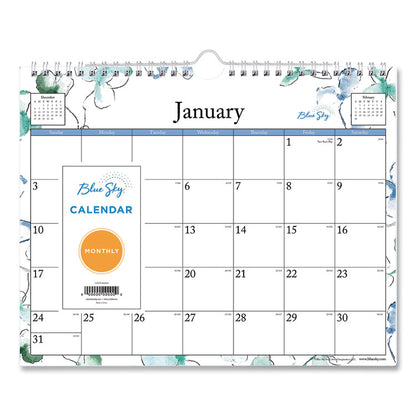 Lindley Wall Calendar, Floral Artwork, 11 x 8.75, White/Multicolor Sheets, 12-Month (Jan to Dec): 2026