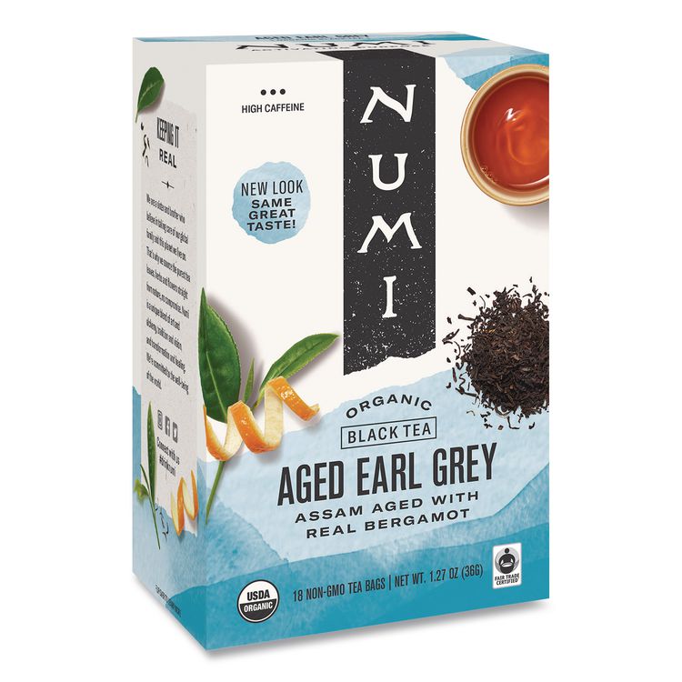 Organic Teas and Teasans, 1.27 oz Filterbag, Aged Earl Grey, 18/Box
