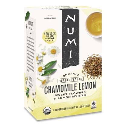 Organic Teas and Teasans, 1.8 oz Filterbag, Chamomile Lemon, 18/Box