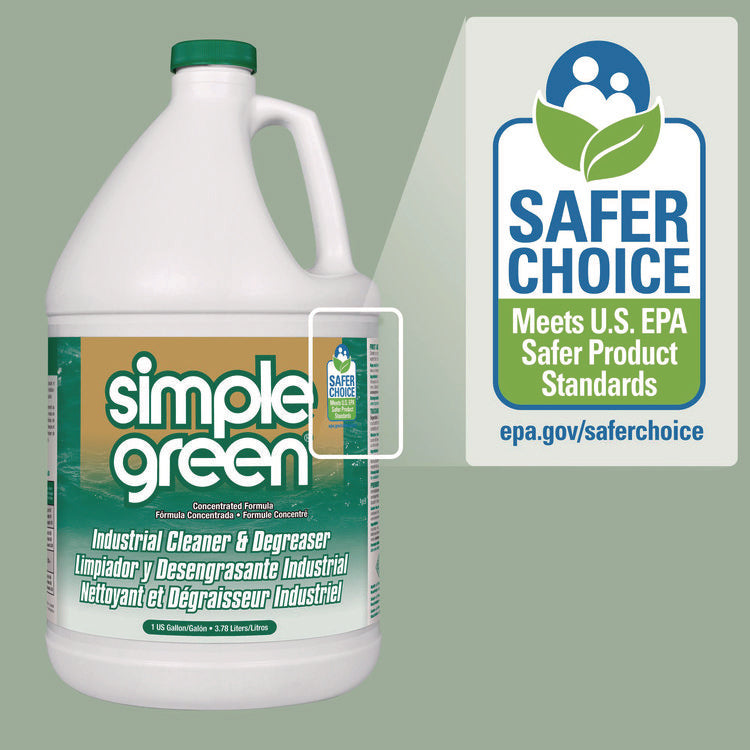Industrial Cleaner and Degreaser, Concentrated, 1 Gallon Bottle, 6/Carton