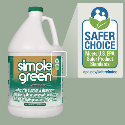 Industrial Cleaner and Degreaser, Concentrated, 1 Gallon Bottle, 6/Carton