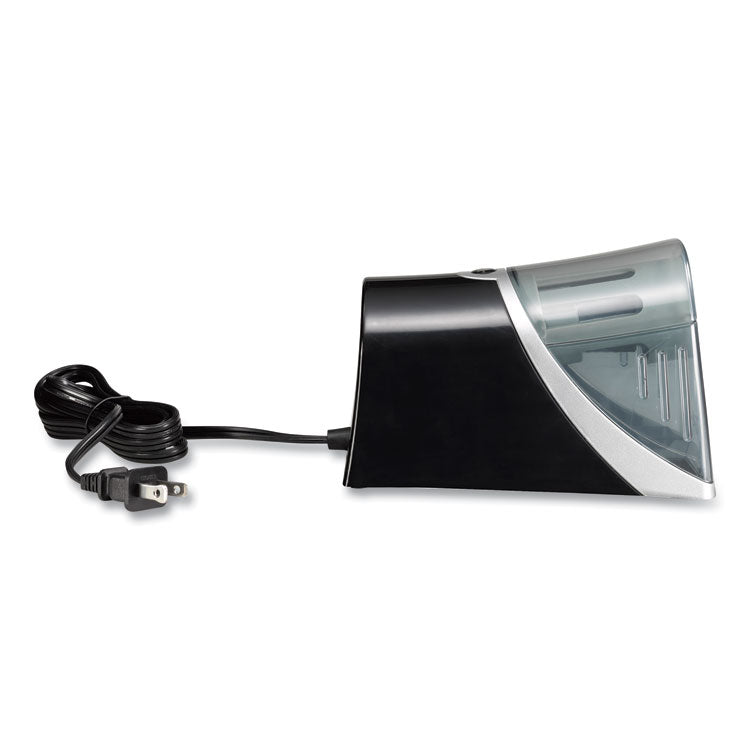 iPoint Evolution Axis Pencil Sharpener, AC-Powered, 4.25 x 7 x 4.75, Black/Silver
