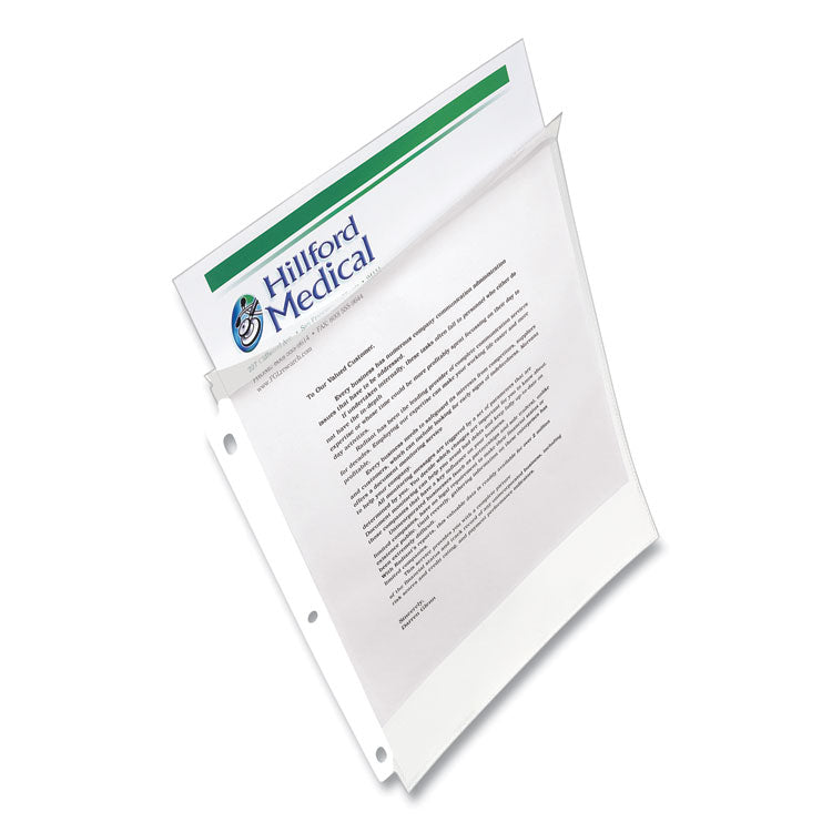 Secure Top Super Heavyweight Diamond Clear Sheet Protector, Side: 3-Hole Punched, Top Load 8.5 x 11 Insert, Clear, 25/Pack
