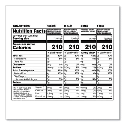 Variety Mix, Assorted Flavors, 1.5 oz Bags, 30 Bags/Carton