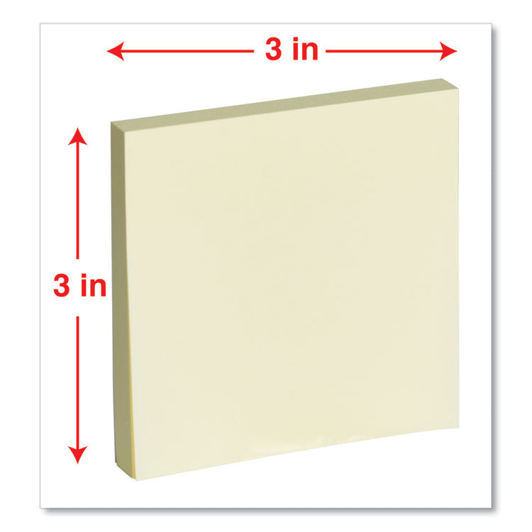 Fan-Folded Self-Stick Pop-Up Note Pads, 3" x 3", Assorted Pastel Colors, 100 Sheets/Pad, 12 Pads/Pack