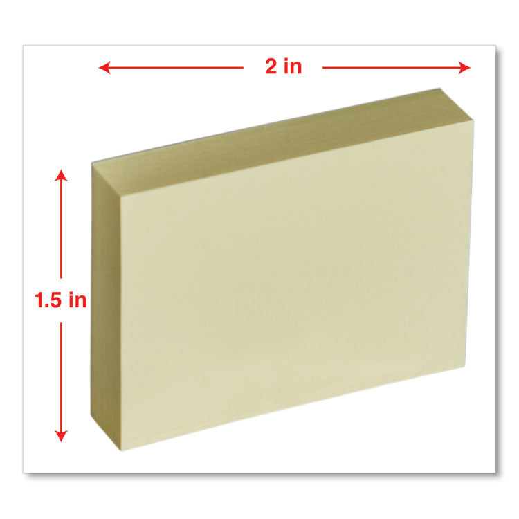 Self-Stick Note Pads, 1.5" x 2", Assorted Pastel Colors, 100 Sheets/Pad, 12 Pads/Pack