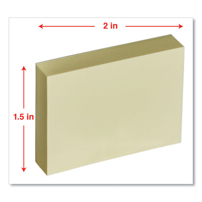 Self-Stick Note Pads, 1.5" x 2", Assorted Pastel Colors, 100 Sheets/Pad, 12 Pads/Pack