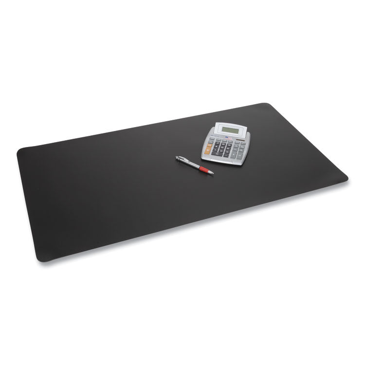 Rhinolin II Desk Pad with Antimicrobial Protection, 17" x 12", Black