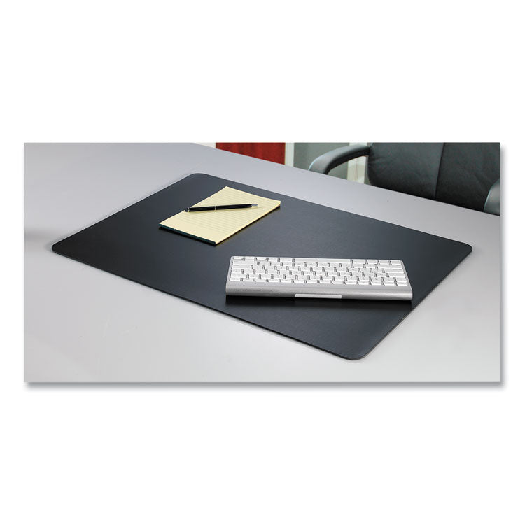Rhinolin II Desk Pad with Antimicrobial Protection, 17" x 12", Black