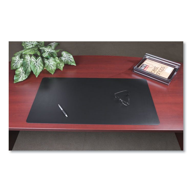 Rhinolin II Desk Pad with Antimicrobial Protection, 17" x 12", Black