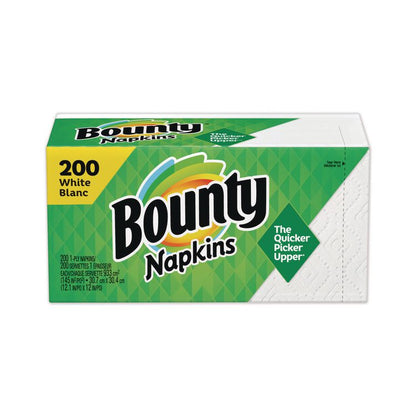 Quilted Napkins, 1-Ply, 12.1 x 12, White, 200/Pack, 8 Packs/Carton