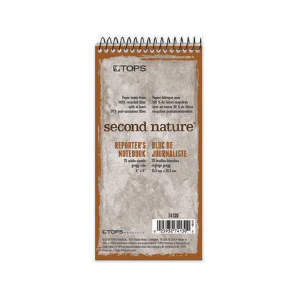 Second Nature Recycled Notepads, Randomly Assorted Cover Colors, Gregg Rule, (70) White 4 x 8 Sheets