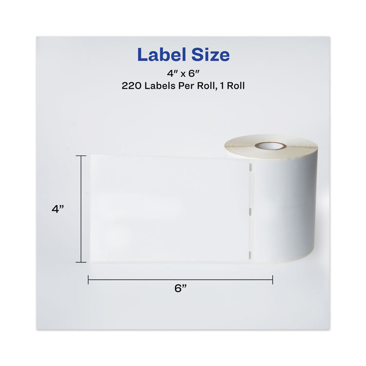 Multipurpose Thermal Labels, 4 x 6, White, 220/Roll