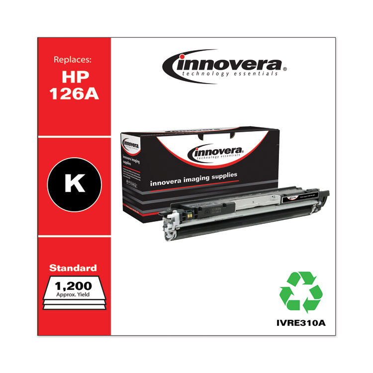 Remanufactured Black Toner, Replacement for 126A (CE310A), 1,200 Page-Yield